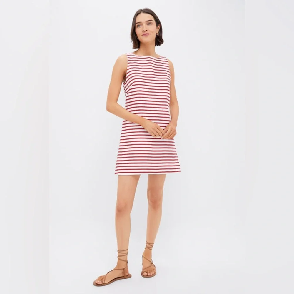 NWT Faithfull The Brand Red Breton Stripe Kelly Mini Dress, Size 4 (Small) - Picture 6 of 15